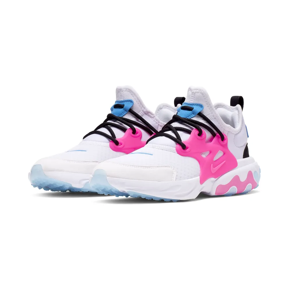 Nike React Presto White Hyper Pink Photo Blue (GS) White/Hyper Pink-Photo Blue-Black (BQ4002-101)
