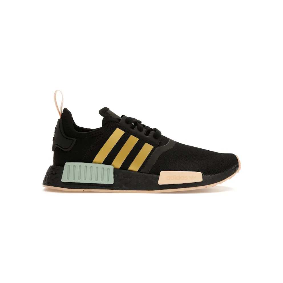 adidas NMD R1 Black Gold Metallic Halo Amber (W) (FY3565)