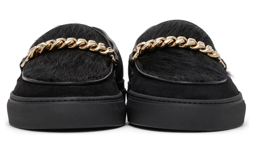 Human Recreational Services SSENSE Exclusive Black Hair Loafers (UE21GF0300X1C8) (2)
