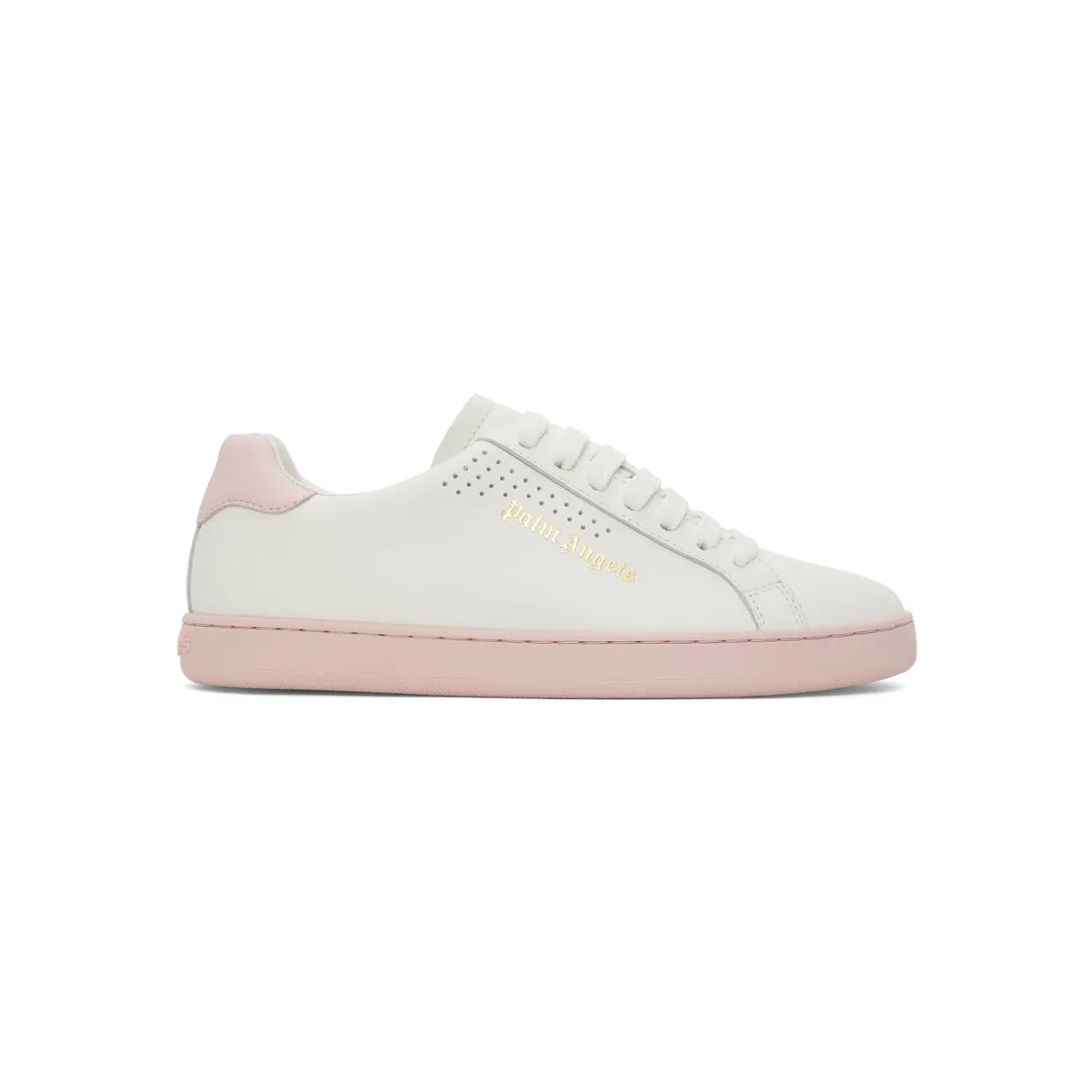 Palm Angels White & Pink Palm One Sneakers (PWIA035S22LEA0020130)
