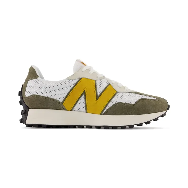 New Balance MS327 PO Munsell White – “White / Varsity Gold.” (MS327PO)