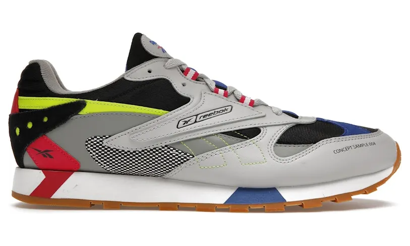 Reebok Classic Leather ATI 90s Grey Skull Grey/Black-Pink-Lime (Other Brands Reebok)
