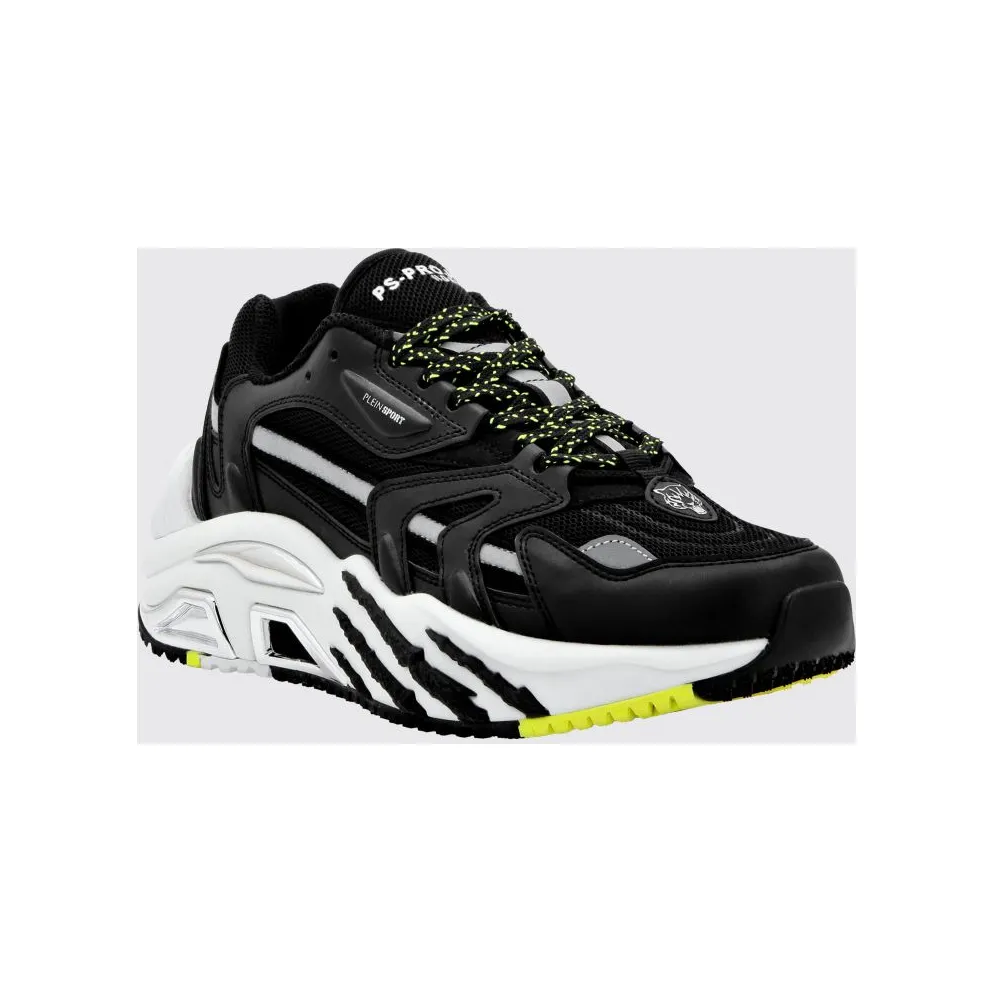Plein Sport PS. Project Gen. X-01 in Leather and Mesh with Bicolor Design White 1 (FABSUSC0328PTE003N0201)