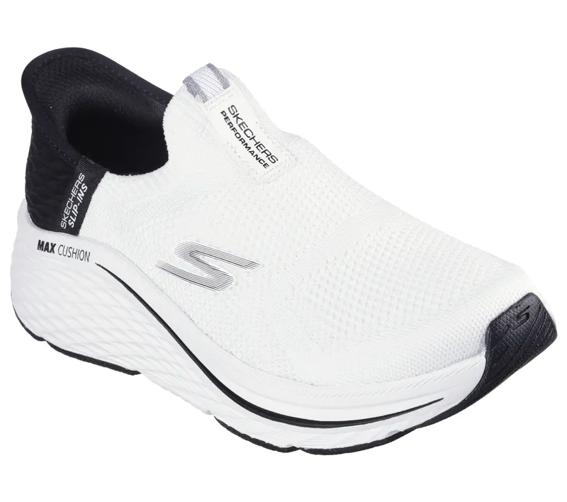 Skechers Slip-ins: Max Cushioning Elite 2.0 – White / Black – “White” (129611 WBK)