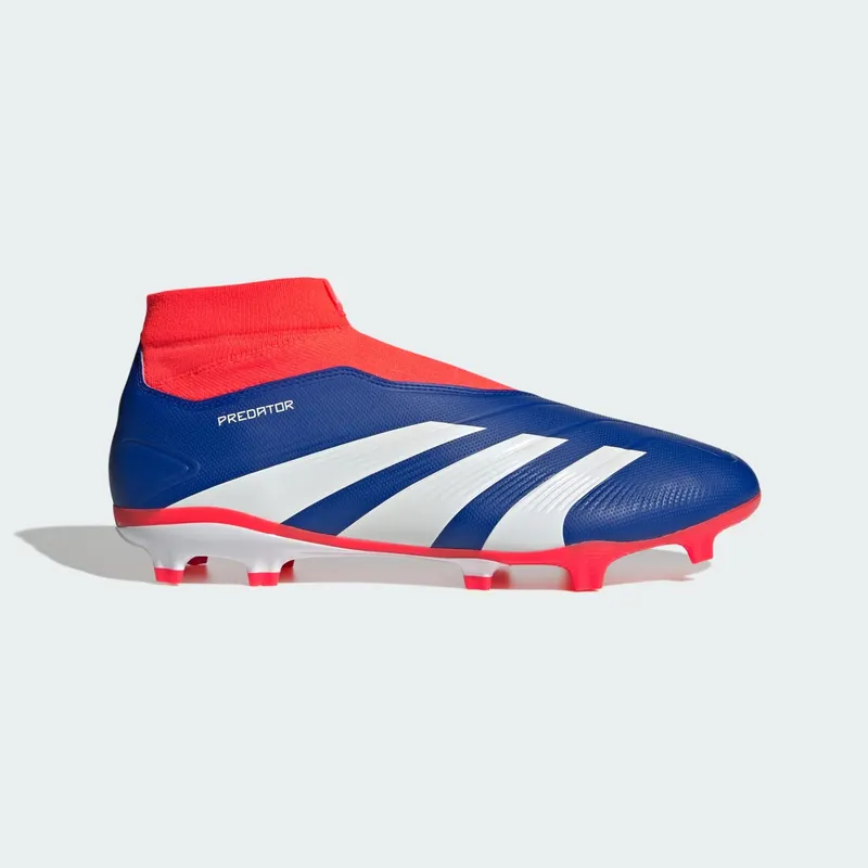 adidas Predator League Laceless FG Lucid Blue Cloud White Solar Red (IF6333)