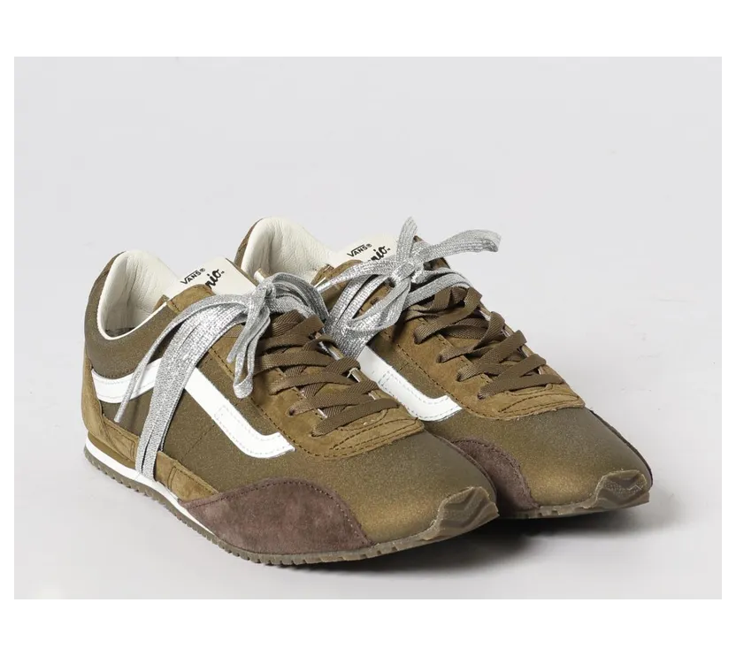 Vans Premium Super Lowpro Nylon and Suede Sneakers Green (VN000EHQOLV1)