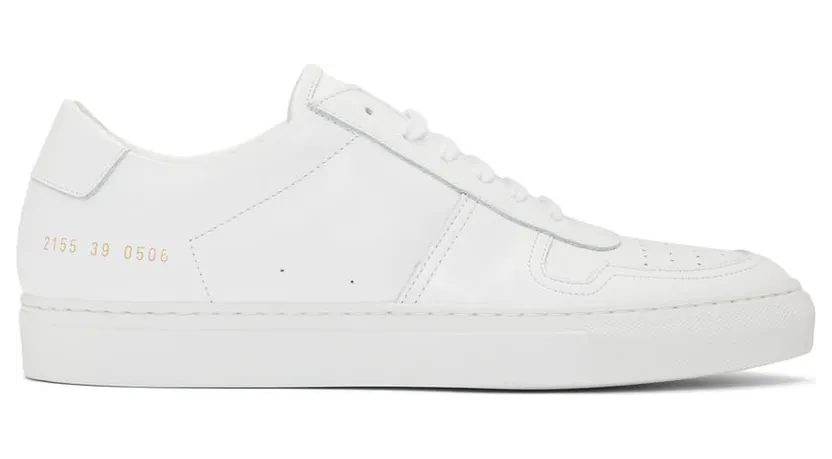 Common Projects White BBall Low Sneakers (ARTICLE 2155)
