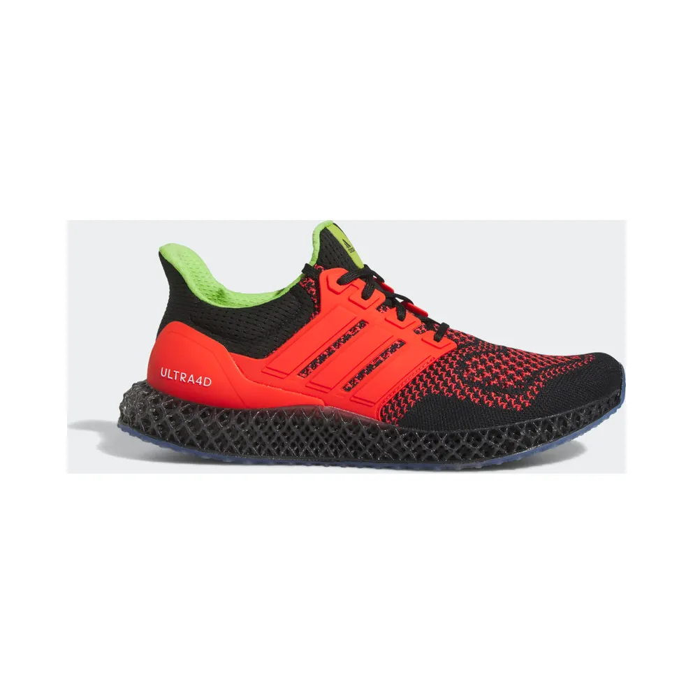 adidas Ultra 4D Laufschuh Core Black / Bright Red / Semi Solar Green (HP9737)