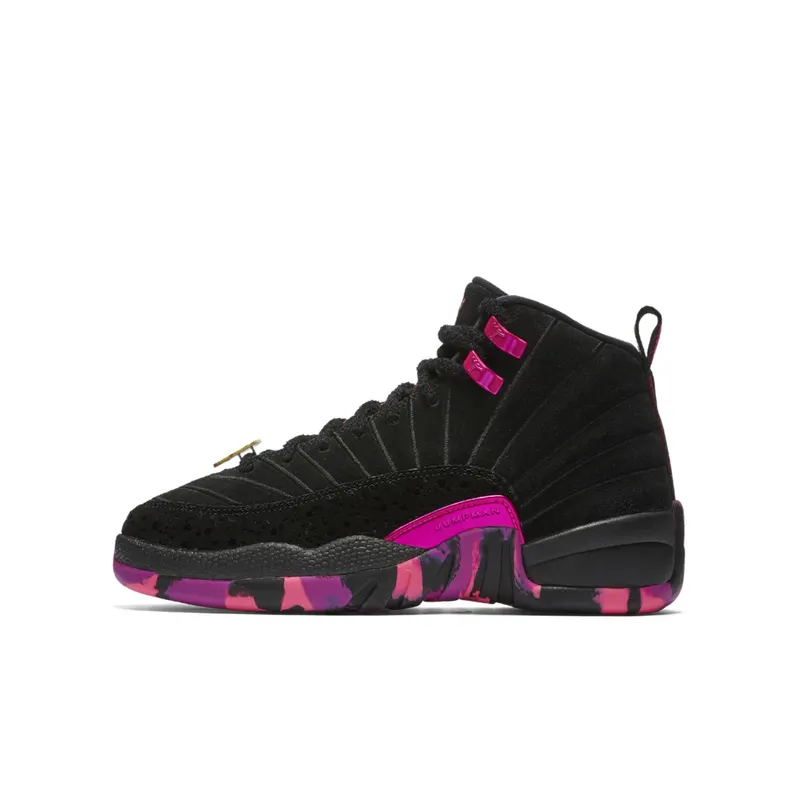 Jordan 12 Retro Doernbecher 2017 (GS) Black/Pink Blast-Hyper Violet (AH6988-023)