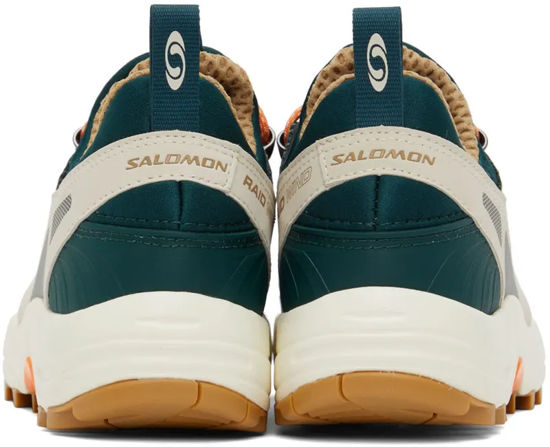 Salomon Off-White & Green Raid Wind Sneakers (L41590600)