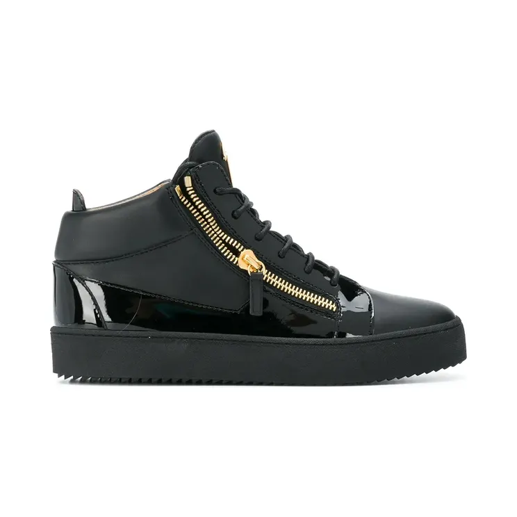 Giuseppe Zanotti Kriss leren mid-top “Black” (RU00011003)