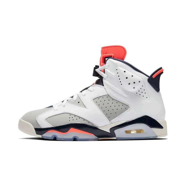 Air Jordan 6 Retro Tinker Hatfield “White / Neutral Grey / Infrared 23” (384664-104)