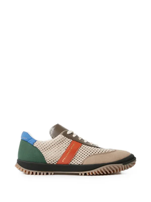 Stella McCartney Sneakers with mesh vlakken – Beige (810701E0032)