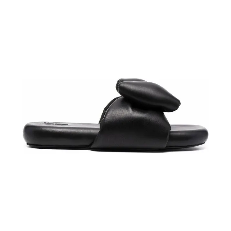 OFF-WHITE Extra Padded Bow Slide Black (OWIC005S22LEA0011000)