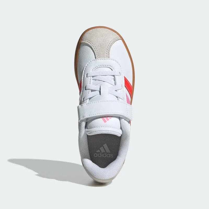 Adidas VL Court 3.0 Skateboard Shoes Kids Cloud White / Bright Red / Bliss Pink (JH6318)