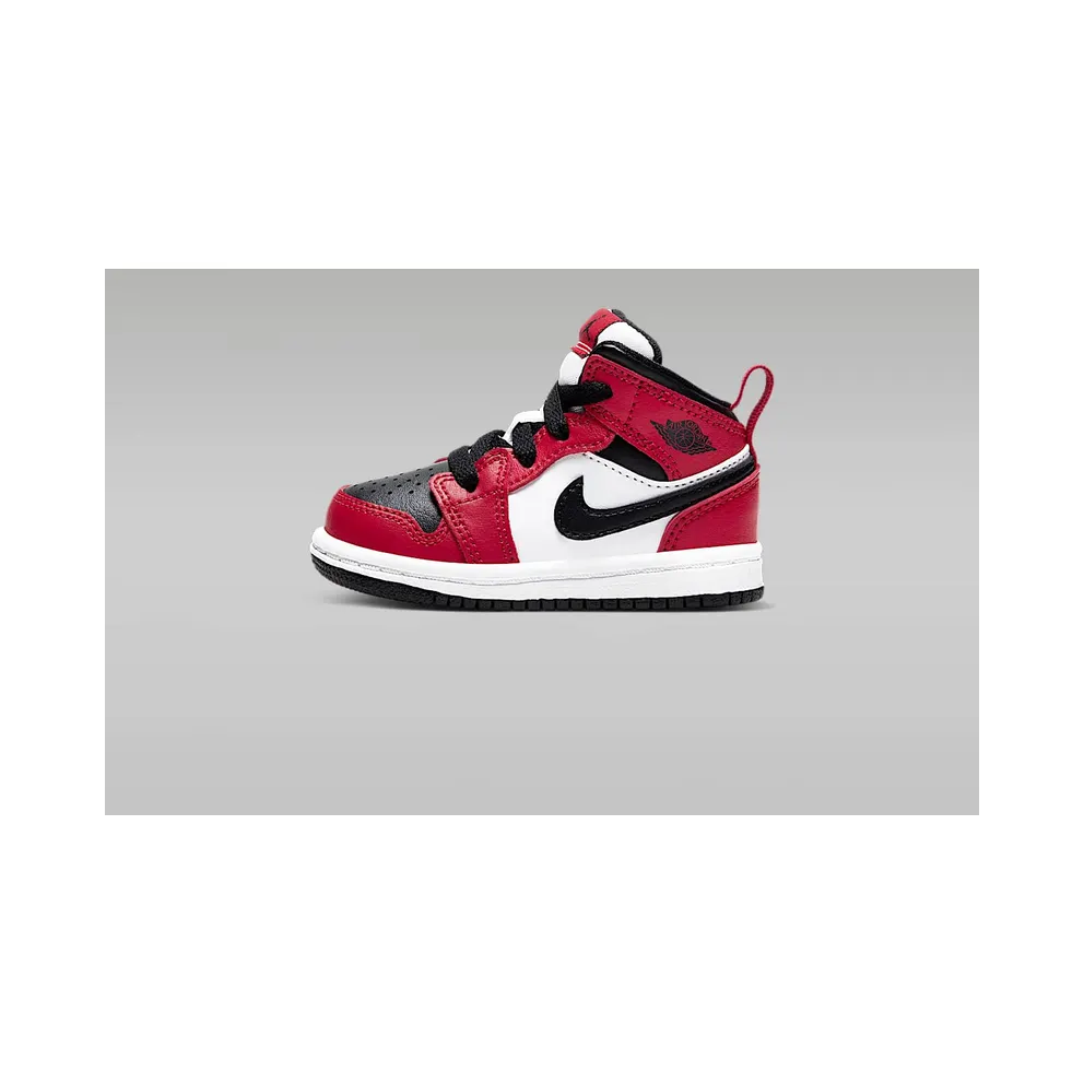 Jordan 1 Mid Chicago Toe (TD) Black/Gym Red-Black (640735-069)