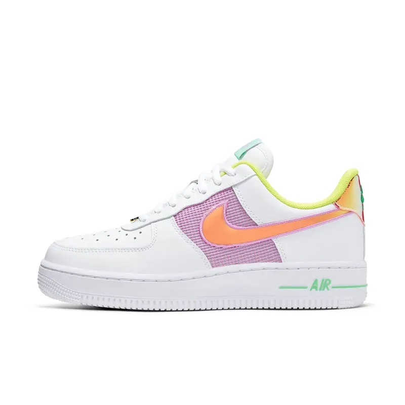 Nike Air Force 1 Low White Multi Pastel (W) White/Lemon Venom-Electro Green-Multi-Color (CW5592-100)