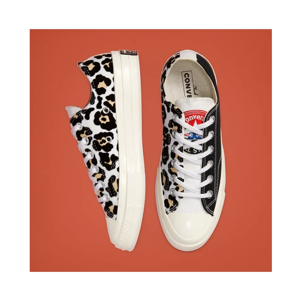 Converse Chuck 70 Low ‘Logo Play – Cheetah’ White/Black/Desert Ore (166749C)