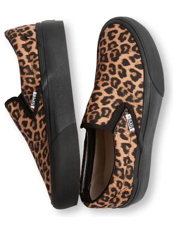 VANS Gepersonaliseerde Leopard Slip-on Platform Bruin (VN0A3CST735)