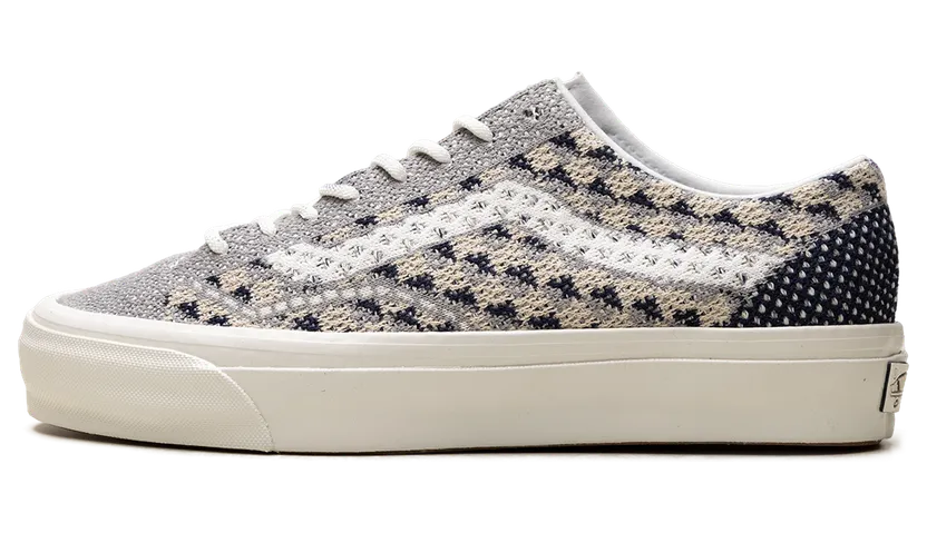 Vans Premium Old Skool “Knit Pack – Geo Check Frost Grey” (VN000EFK85T)