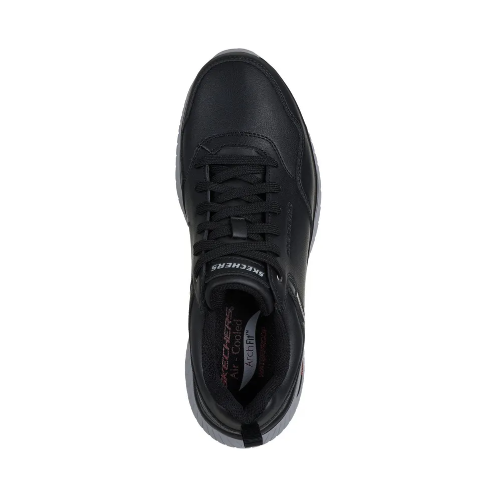 Skechers Waterproof Relaxed Fit: Arch Fit Crosser “Ronaldo Sneaker Black” (205347BLK)