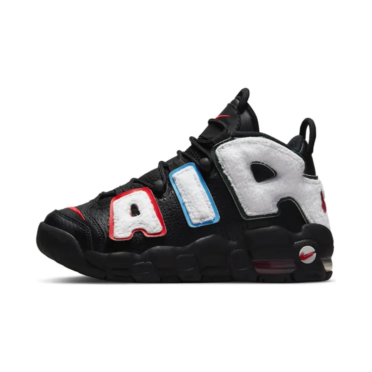 Nike Air More Uptempo “Black / White / Pro Green / University Red” (DQ7780-001)