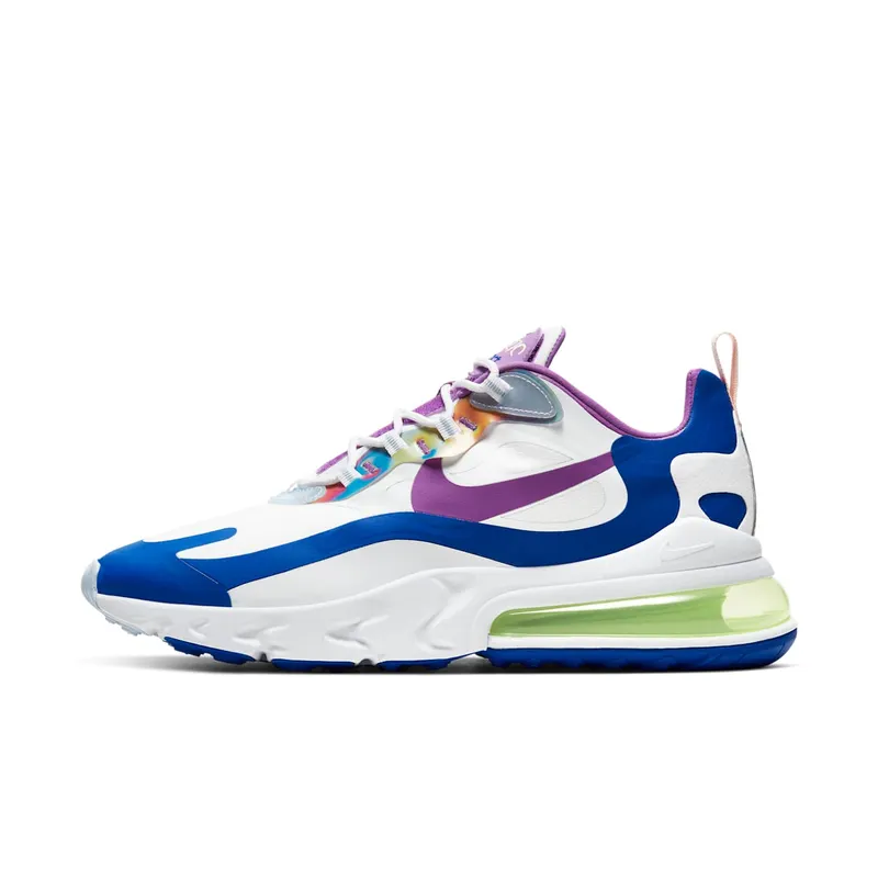 Nike Air Max 270 React White Berry Royal White/Berry-Game Royal-Electric Green (CW0630-100)
