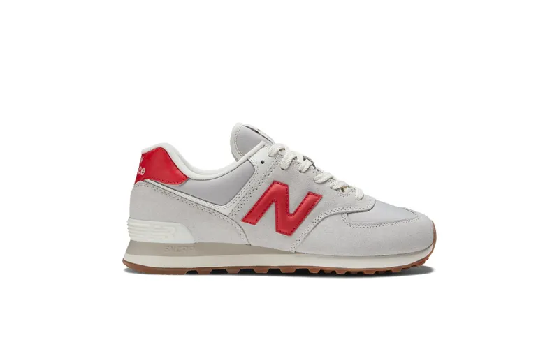 New Balance 574 White Red Grey Gum (U574RF2)