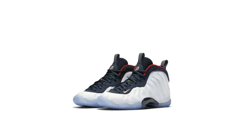 Nike Air Foamposite One Olympic (GS) Obsidian/University Red-Metallic Gold-White (644791-403)