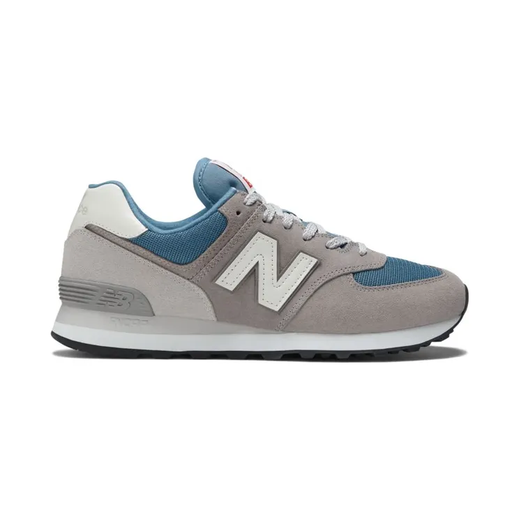 New Balance 574 Grey Navy White Leather (ML574OW2)