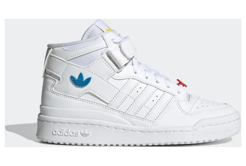 adidas Forum Mid Schuh Cloud White / Red / Bright Blue (GY9235)