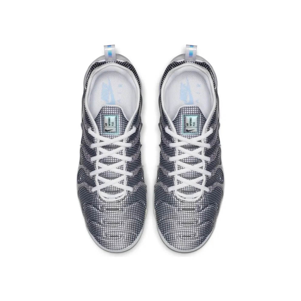 Nike Air VaporMax Plus Grid Print White/Aluminum-Barely Volt-Black (924453-105)