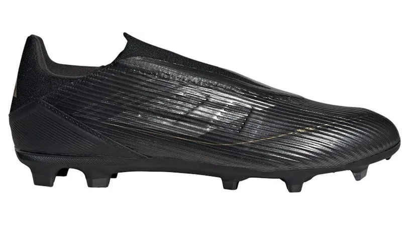 adidas F50 League Laceless Firm/Multi-Ground Core Black Iron Metallic Gold Metallic (IE0609)