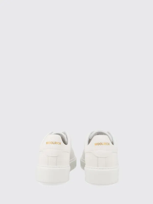 Woolrich Low-Top in Smooth Leather with Padded Ankle and Rear Logo White (WFM261001A00A0)