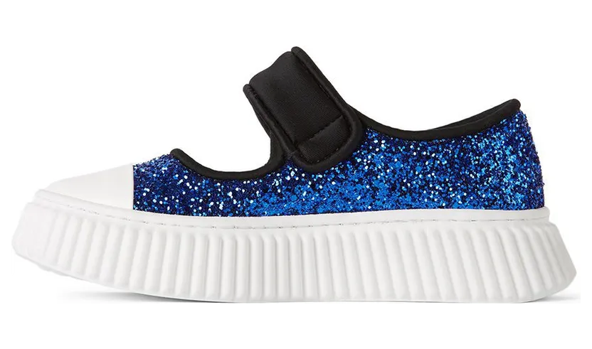 Marni Kids Black & Blue Glitter Velcro Sneakers (67883) (3)