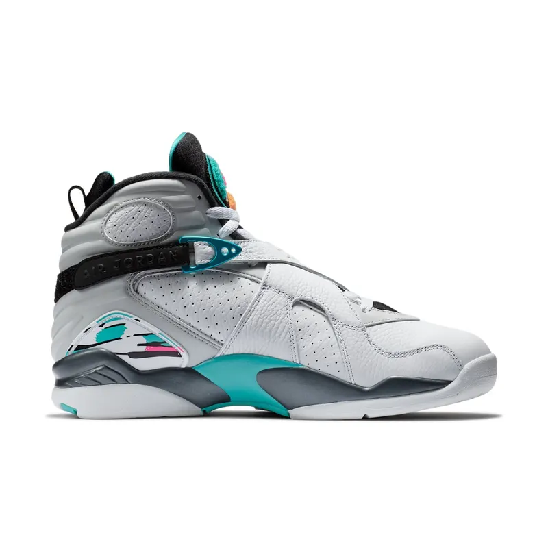 Jordan 8 Retro South Beach White/White-Turbo Green-Neutral Grey (305381-113)