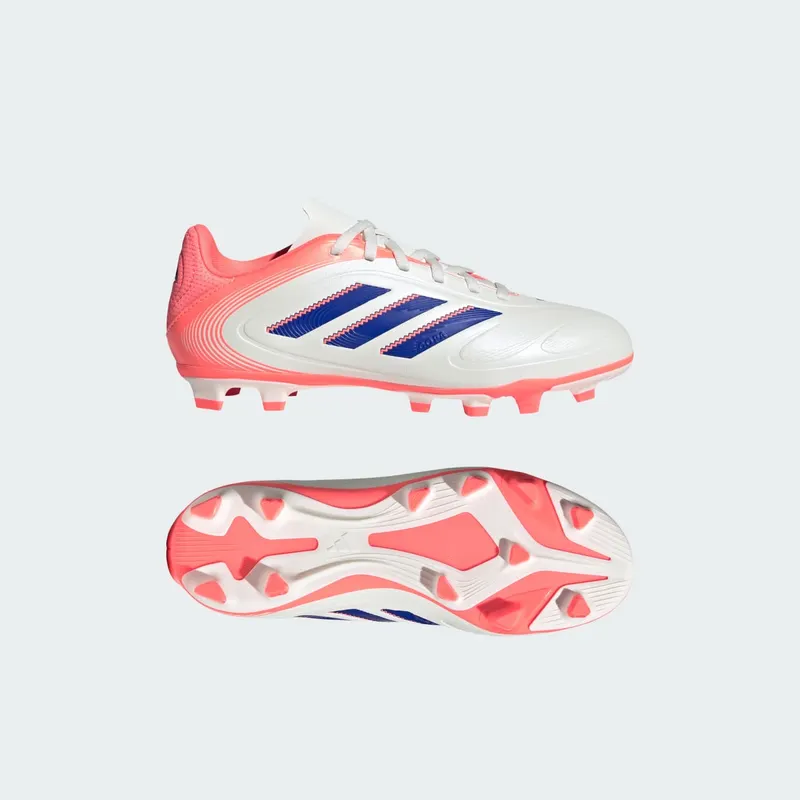 adidas Copa Pure 3 Club Firm/multi-ground Boots Kids “Off White / Lucid Blue / Signal Coral” (JR2907)