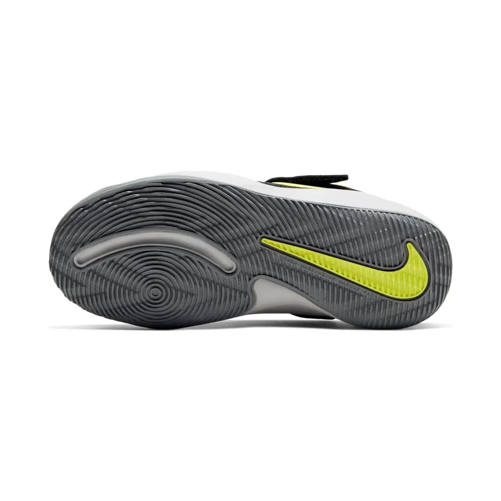 Nike Team Hustle Quick 9 Black Lemon Venom (PS) Black/Light Smoke Grey/Smoke Grey (AT5299-007)