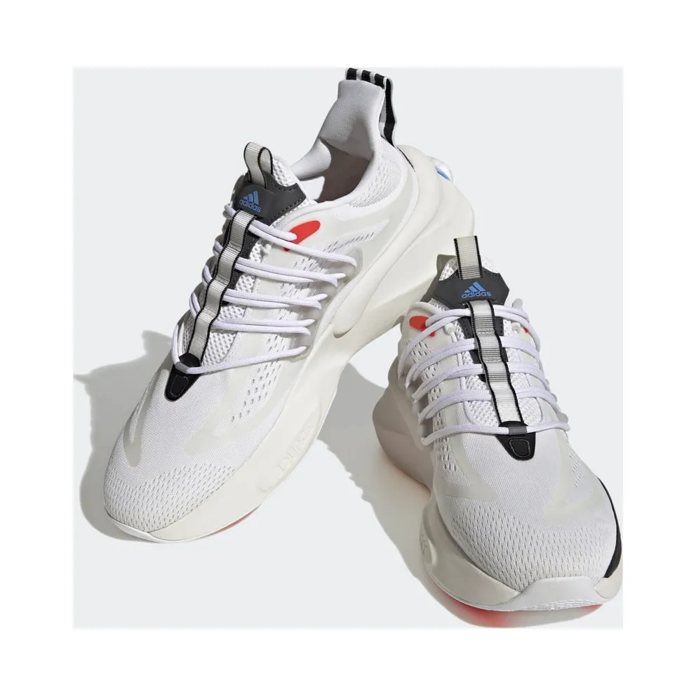 Adidas Alphaboost V1 Sustainable BOOST Lifestyle Running Cloud White / Blue Fusion / Bright Red (HP2757)