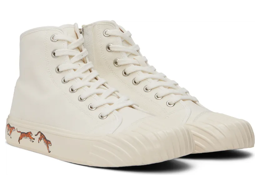 Kenzo Off-White Kenzo Paris School High-Top Sneakers (FC65SN020F50) (4)