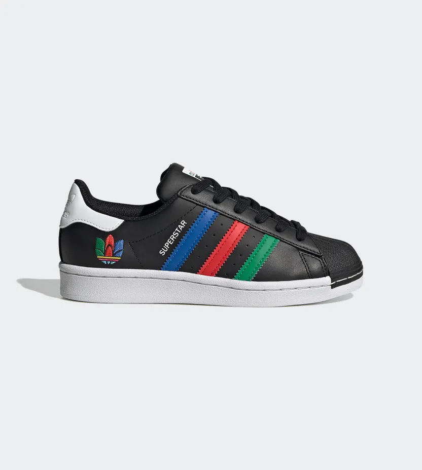 adidas Superstar Core Black / Green / Cloud White (FW5235)
