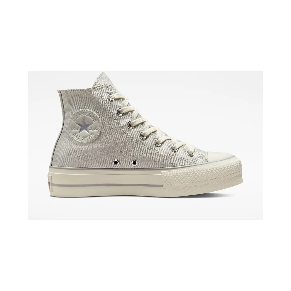 Converse Digital Powder Platform Chuck Taylor All Star High Top Pure Silver/Pure Silver/Egret (571082C)