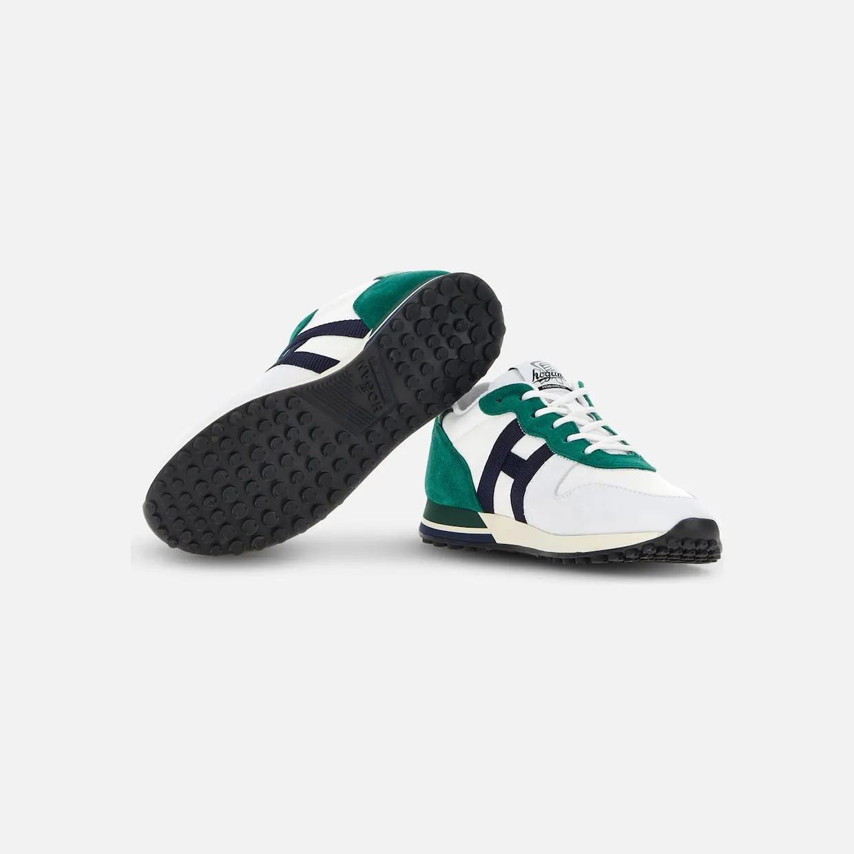 Sneakers Hogan H383 White Green Blue (HXM3830AN52S8J546J) (4)