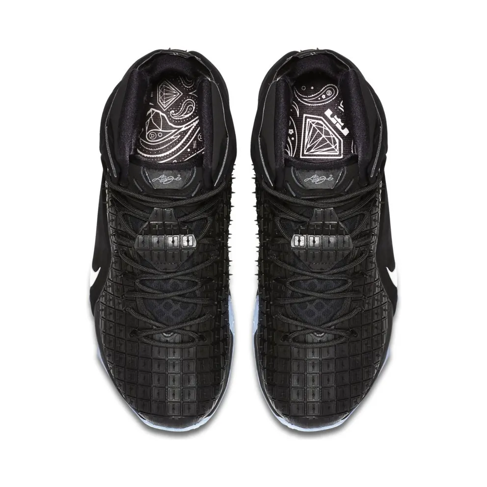 Nike LeBron 12 EXT Rubber City Black/Chrome (744286-001)