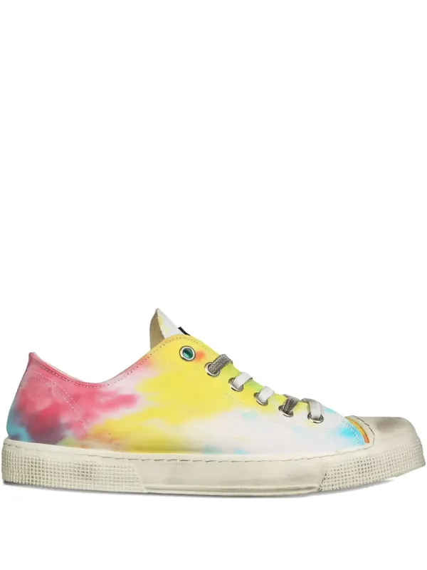 METAL GIENCHI x Jean Michel sneakers with tie-dye – Yellow (GXULOWN000TYE0LIGH)