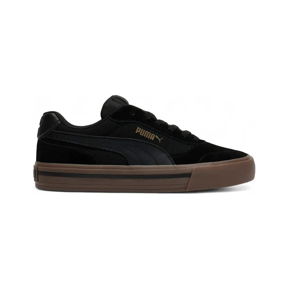 Puma Court Classic Vulcanized CV Black Gold Brown (404131-01)