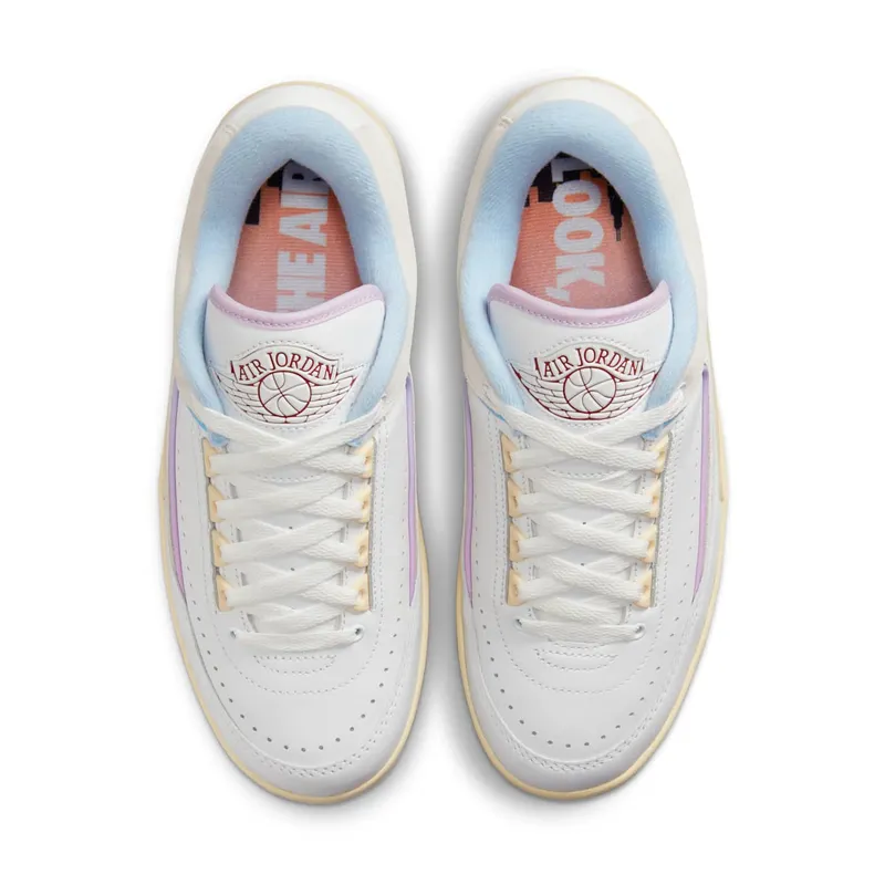 Air Jordan 2 Retro Low Summit White/Ice Blue/Iced Lilac/Varsity Red (DX4401-146)
