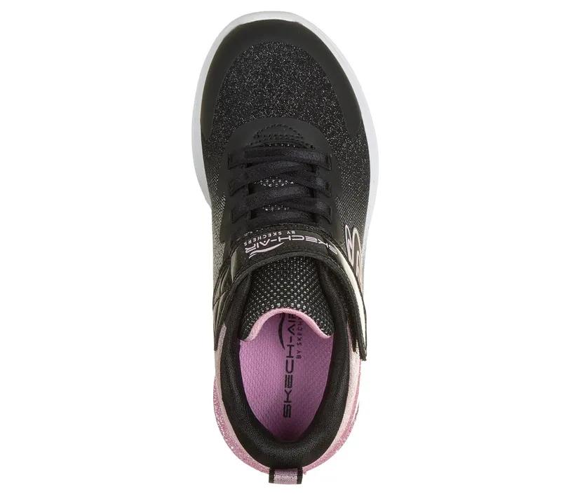 Skechers Microspec Max Advance – Glitz Gala Sneaker Black/Roos Gold