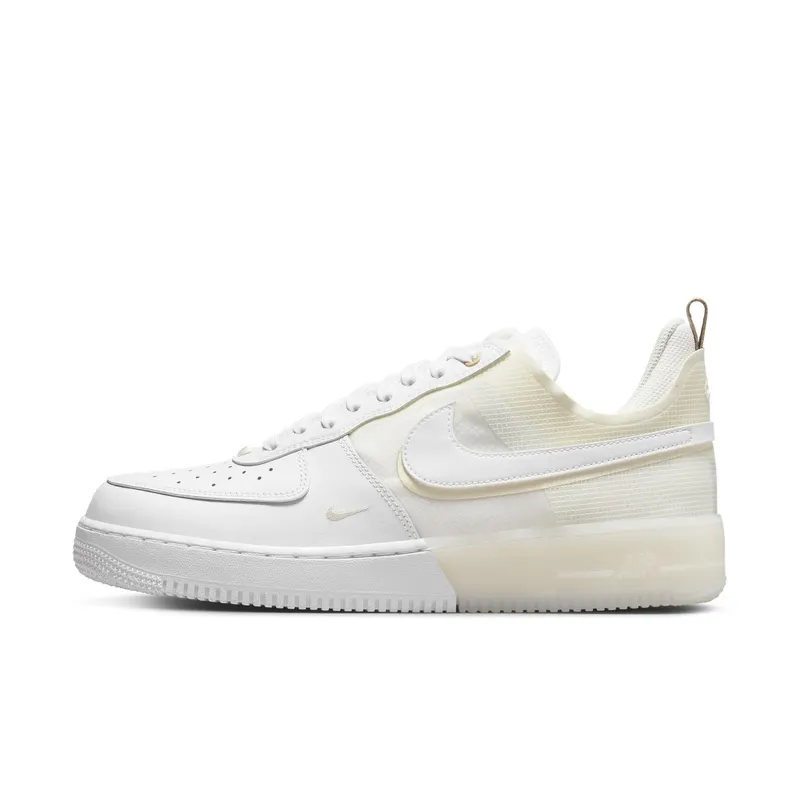 Nike Air Force 1 React Coconut Milk – “White / White-coconut Milk / Light Iron Ore” (DH7615-100)