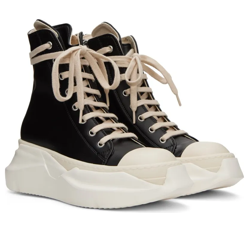 Rick owens Black Abstract High-Top 911 Black/Milk/Milk (DS02B4840 VL) (4)